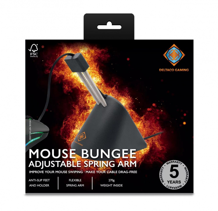 DELTACO GAMING Mouse Bungee Black/Silver