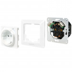 LogiLink Vägguttag 230V med 2xUSB 2,1A