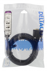 DELTACO HDMI to DVI cable, 3m, Full HD, black