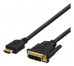 DELTACO HDMI to DVI cable, 5m, Full HD, black