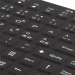 DELTACO Mini Silicon keyboard, spill proof, blue LED, IP68, black DELTACO Mini Silicon keyboard, spill proof, blue LED, IP68, black