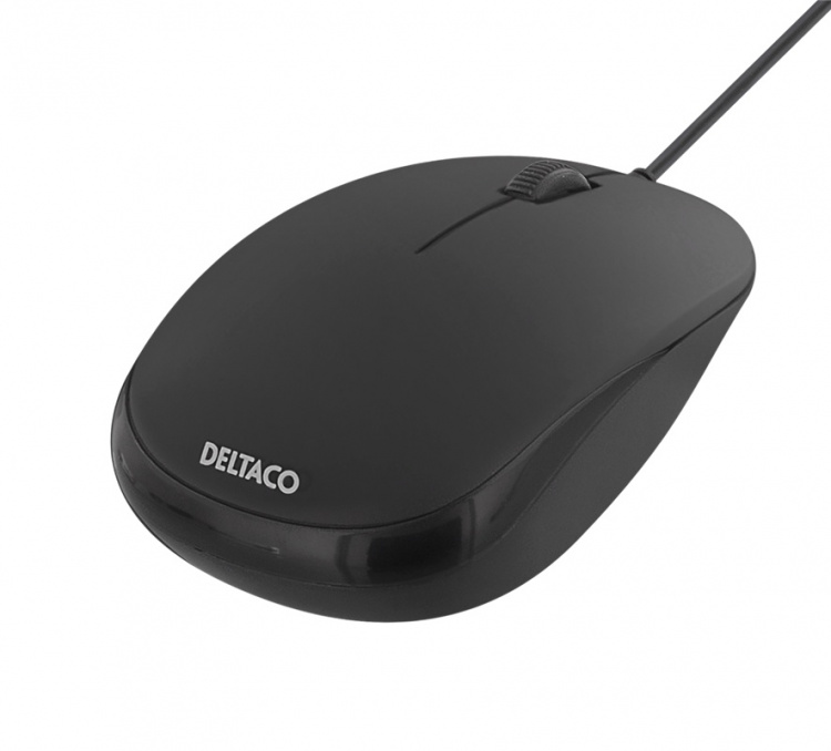 DELTACO Keyboard kit with mouse, PAN Nordic layout, USB, black