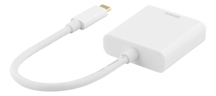 DELTACO USB-C to HDMI adapter, 4096x2160 30Hz, white