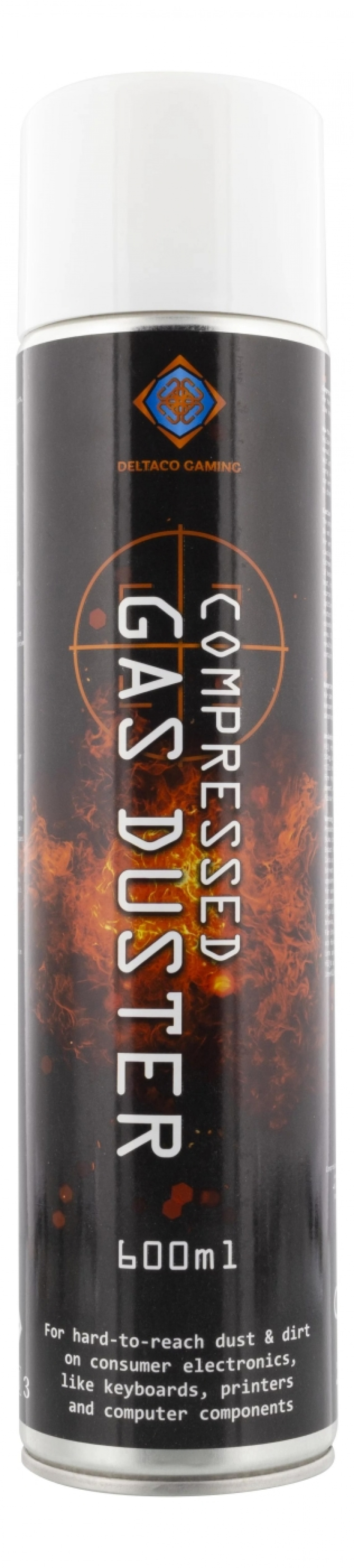 DELTACO GAMING Compressed air, 600ml, flexible nozzle, black