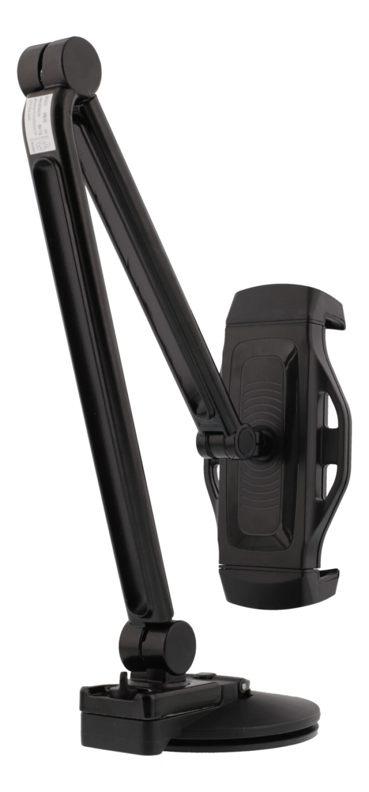 DELTACO 2-in-1 smartphone/tablet stand, suction cup, clamp, black