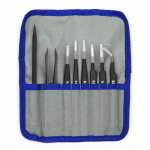 Kingsdun tip set, 8 parts, ESD, tweezers, black
