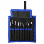 Tweezer kit, 9 pieces, ESD, black