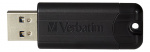Verbatim PinStripe USB Flash drive, 32GB, USB 3.0, retractable connect