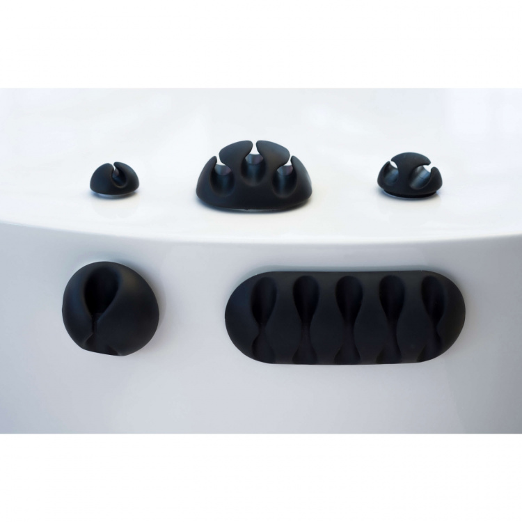 Desire2 Kabelclips Tidy 10pak 4x1,2x2,2x3 & 2x4 Kabler Sort