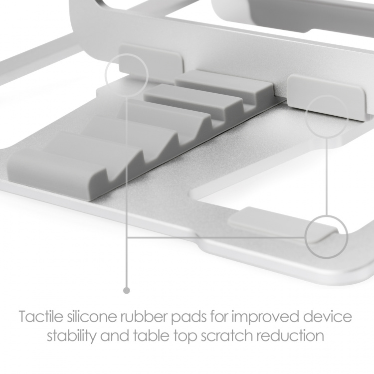 Desire2 Laptop Stander Supreme Lite Portable 6 Forskellige Højder Sølv Desire2 Laptop Stander Supreme Lite Portable 6 Forskellige Højder Sølv