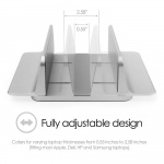 Desire2 Bordstander Mac/Ultrabooks Justerbar Aluminiun Sølv