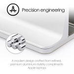 Desire2 Bordstander Mac/Ultrabooks Justerbar Aluminiun Sølv