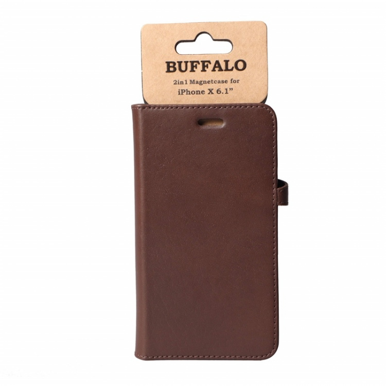 Buffalo Wallet Læder iPhone XR Brun Buffalo Wallet Læder iPhone XR Brun