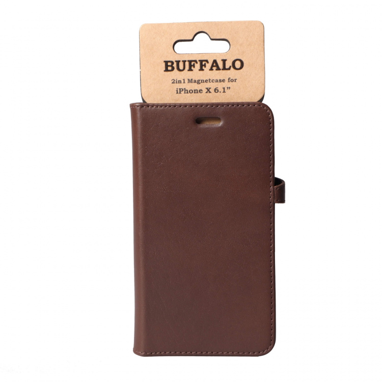 Buffalo Wallet Læder iPhone XR Brun Buffalo Wallet Læder iPhone XR Brun