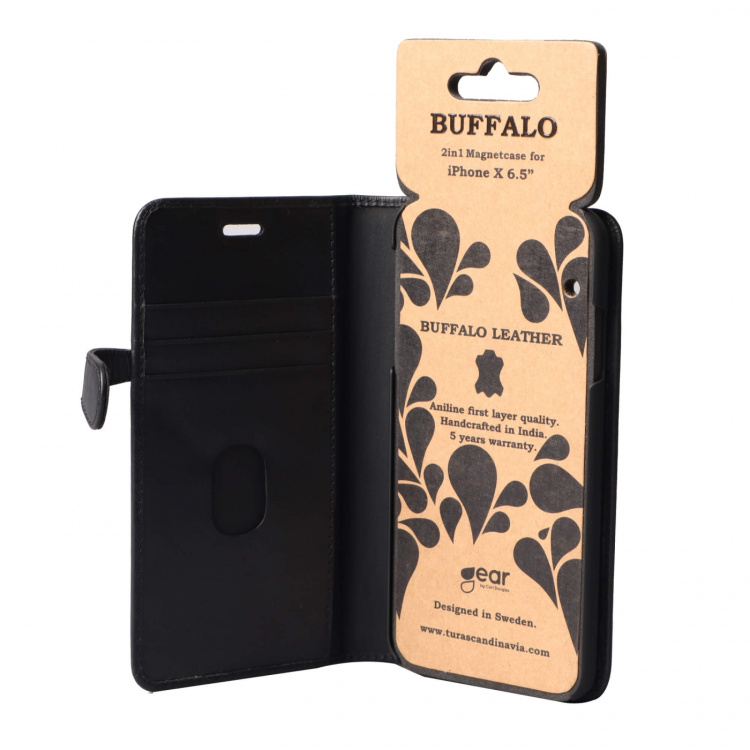 Buffalo Wallet Læder iPhone XS Max Sort Buffalo Wallet Læder iPhone XS Max Sort