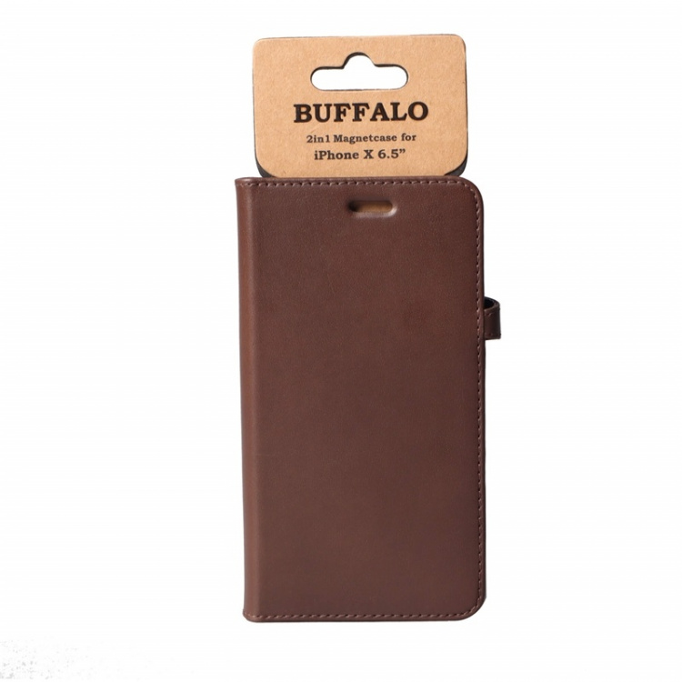 Buffalo Wallet Læder iPhone XS Max Brun Buffalo Wallet Læder iPhone XS Max Brun