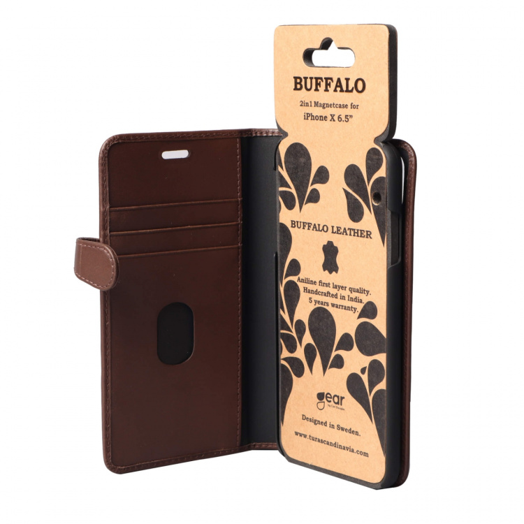 Buffalo Wallet Læder iPhone XS Max Brun Buffalo Wallet Læder iPhone XS Max Brun
