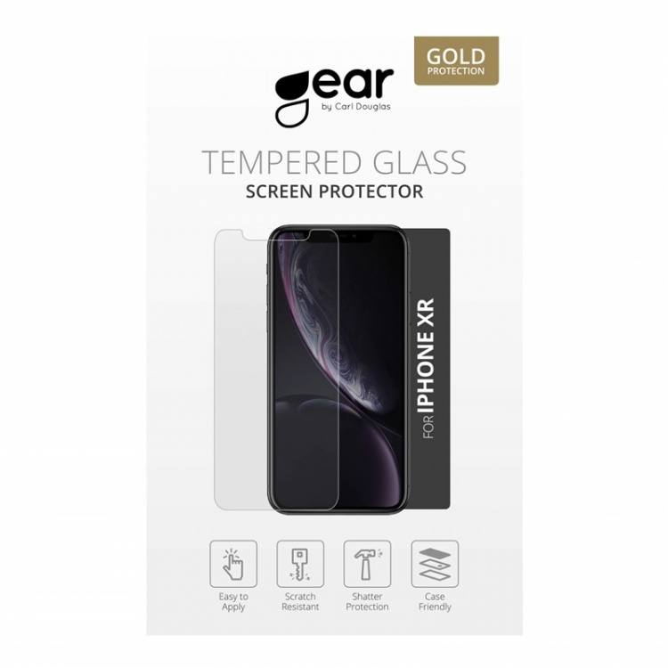 Gear Skærmbeskyttelse Hærdet Glas 2.5D Gold Case Friendly - iPhone XR / iPhone 11