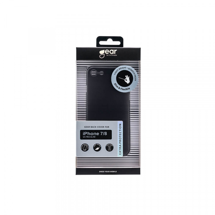 Gear Mobilcover Ultraslim Sort - iPhone 7/8/SE
