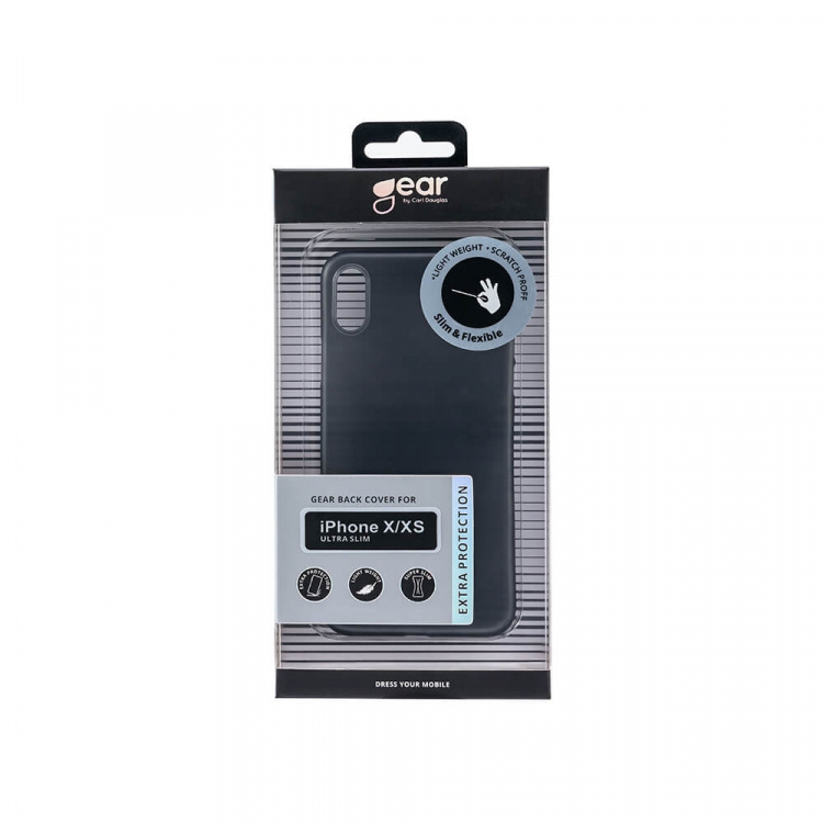 Gear Mobilcover Ultraslim Sort - iPhone X/XS