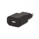 Forever vægoplader, USB-port, 1A, sort