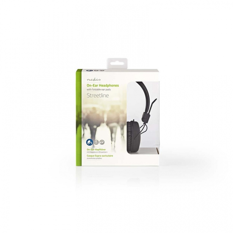Nedis Kablede On-Ear Hovedtelefoner | 3.5 mm | Kabellængde: 1.20 m | Sort