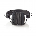 Nedis Trådløse On-Ear hovedtelefoner | Maksimal batteritid: 15 timer | Indbygget mikrofon | Truk kontrol | Understøtter stemmestyring | Volumenkontrol | Sort