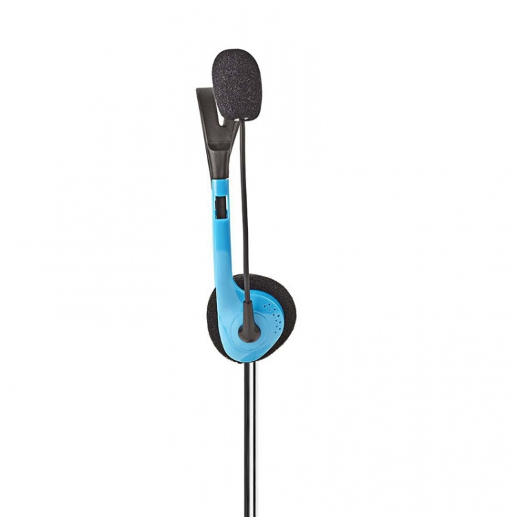 Nedis PC-headset | On-Ear | Stereo | 2x 3.5 mm | Fold-Away Mikrofon | Blå