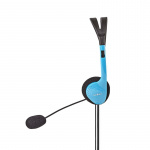 Nedis PC-headset | On-Ear | Stereo | 2x 3.5 mm | Fold-Away Mikrofon | Blå