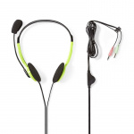 Nedis PC-headset | On-Ear | Stereo | 2x 3.5 mm | Fold-Away Mikrofon | Grøn