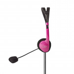 Nedis PC-headset | On-Ear | Stereo | 2x 3.5 mm | Fold-Away Mikrofon | Pink