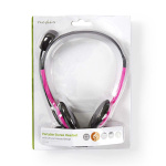 Nedis PC-headset | On-Ear | Stereo | 2x 3.5 mm | Fold-Away Mikrofon | Pink