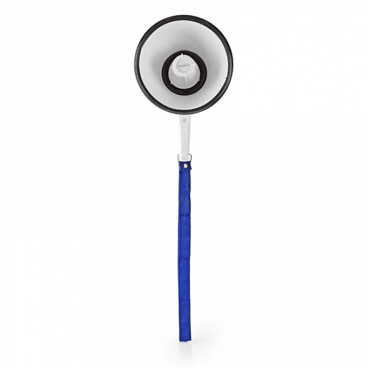 Nedis Megafon | Maksimum rækkevidde: 250 m | Maksimal volumenkontrol: 115 dB | Indbygget mikrofon | Indbygget sirene | Optagefunktion | Blå / Hvid