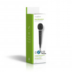 Nedis Mikrofon | Cardioid | Fast Kabel | 5.00 m | 80 Hz - 12 kHz | 600 Ohm | -75 dB | Indbygget on/off-knap (tænd/sluk) | ABS | Sort