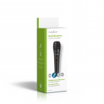 Nedis Mikrofon | Cardioid | Aftageligt kabel | 5.00 m | 80 Hz - 12 kHz | 600 Ohm | -75 dB | Indbygget on/off-knap (tænd/sluk) | Rejsetaske inkluderet | ABS / Aluminium | Sort