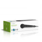 Nedis Mikrofon | Cardioid | Aftageligt kabel | 5.00 m | 80 Hz - 13 kHz | 600 Ohm | -72 dB | Indbygget on/off-knap (tænd/sluk) | Rejsetaske inkluderet | ABS / Aluminium | Sort