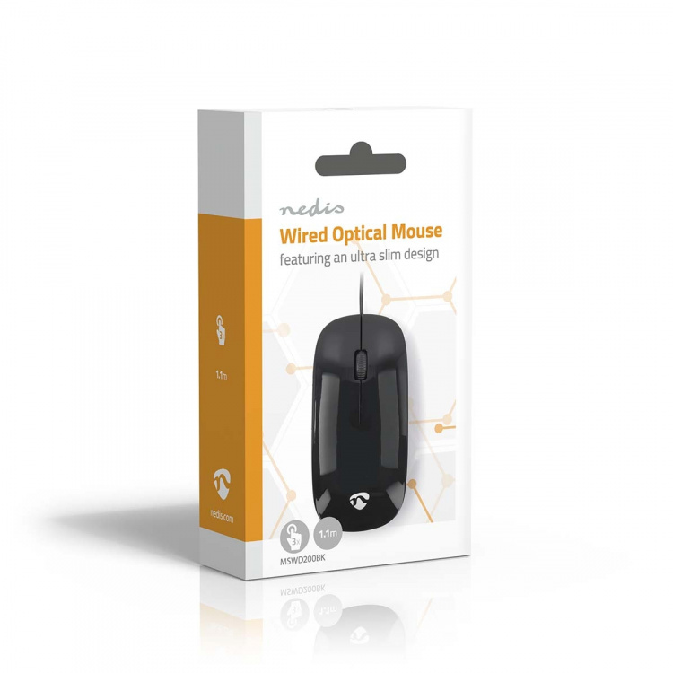 Nedis Mus | Kabel | 1000 dpi | Antal knapper: 3 | Til begge hænder