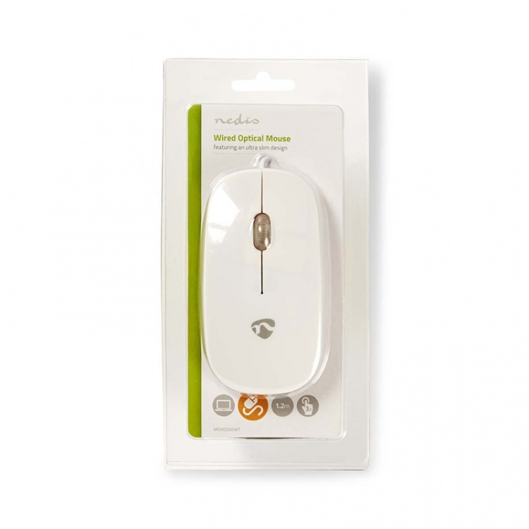 Nedis Mus | Kabel | 1000 dpi | Antal knapper: 3 | Til begge hænder