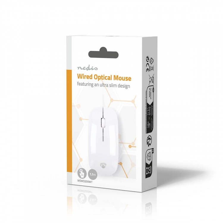 Nedis Mus | Kabel | 1000 dpi | Antal knapper: 3 | Til begge hænder