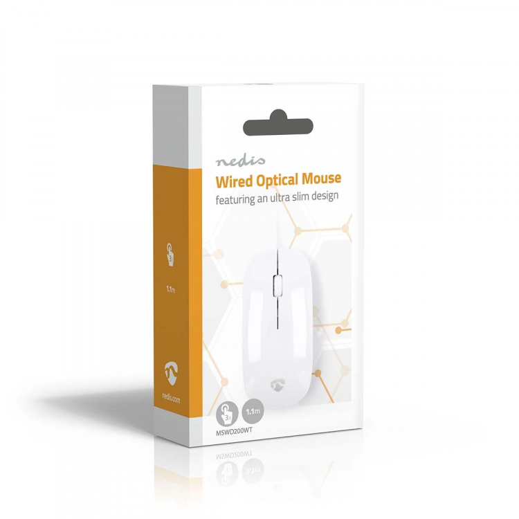 Nedis Mus | Kabel | 1000 dpi | Antal knapper: 3 | Til begge hænder