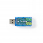 Nedis Lyd kort | 5.1 | USB 2.0 | Mikrofonforbindelse: 1x 3.5 mm | Headset forbindelse: 3.5 mm Male