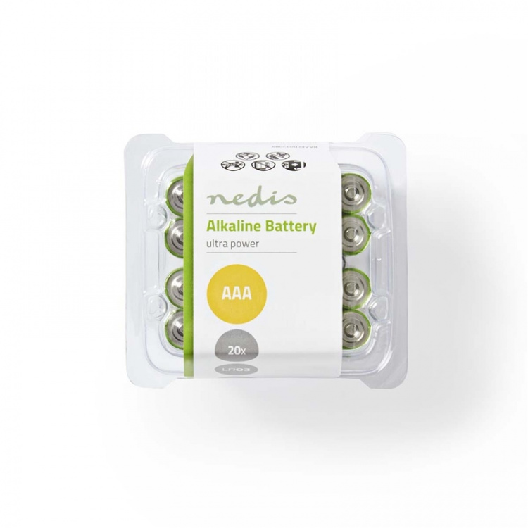 Nedis Alkaline Batteri AAA | 1.5 V DC | 20-Pakke