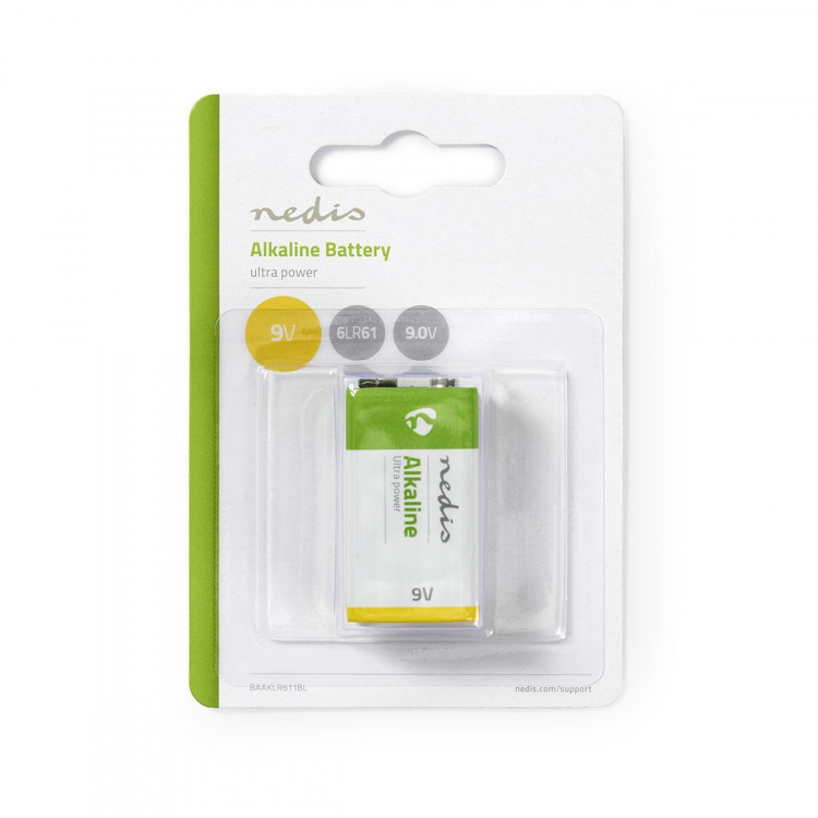 Nedis Alkaline batteri 9V | 6LR61 | 1-Pakke