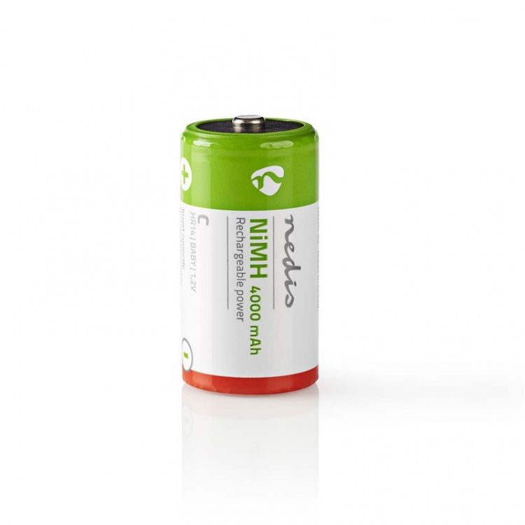 Nedis Genopladelige Ni-MH batteri C | 1.2 V DC | 4000 mAh | Forudladet | 2-Pakke | HR14