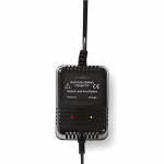 Nedis Bly Batteri Oplader | 2.3 / 6.9 / 13.8 V DC | 0.6 A | Opladning | Euro / Type C (CEE 7/16) | Batteri klemmer | Energi fra batteritype: AGM / Gel / Lead Acid / SLA / VRLA | Sort