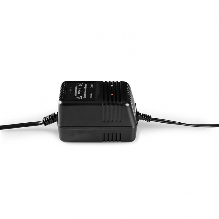 Nedis Bly Batteri Oplader | 2.3 / 6.9 / 13.8 V DC | 0.6 A | Opladning | Euro / Type C (CEE 7/16) | Batteri klemmer | Energi fra batteritype: AGM / Gel / Lead Acid / SLA / VRLA | Sort
