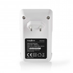 Nedis NiMH batterioplader AA / AAA | 1.2 V DC | Opladning | Euro / Type C (CEE 7/16) | Energi fra batteritype: AA / AAA | Hvid / Sort