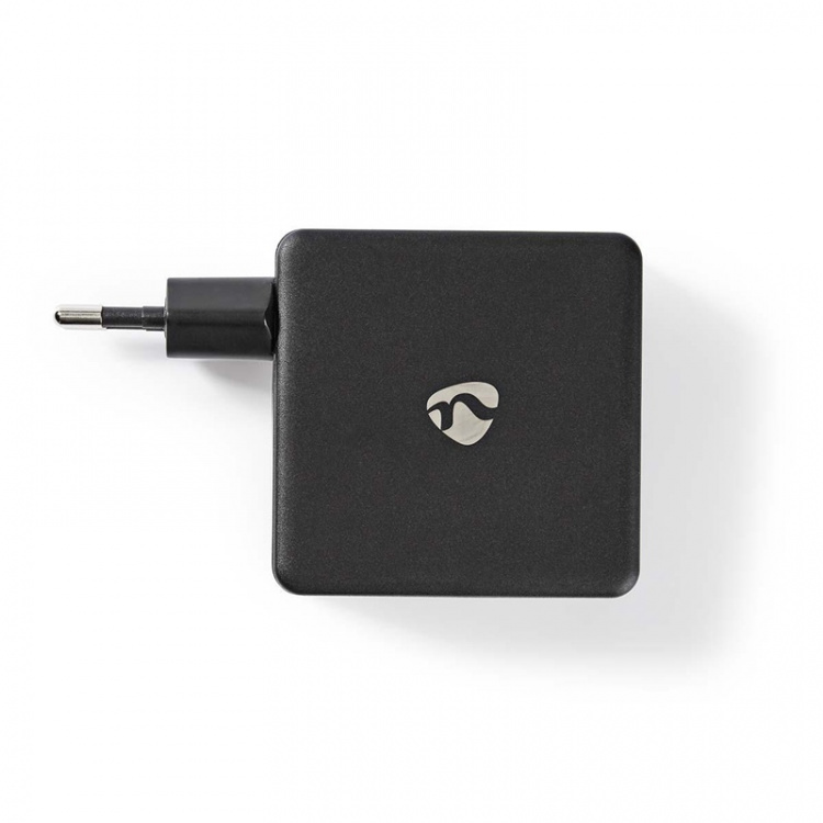 Nedis Vægoplader | 57 W | PD3.0 45W | Hurtigopladningsfunktion | 2.25 A / 2.4 / 3.0 A | Antal output: 2 | USB-A / USB-C™ | Uden Kabel | Automatisk Valgt Spænding | Sort