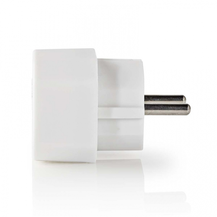 Nedis Strømstik Splitter | Type F (CEE 7/7) | 250 V AC 50 Hz | France / Type C (CEE 7/16) | 250 V AC 50/60 Hz | 2.5 A | 1100 W | Hvid