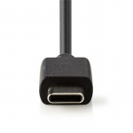 Nedis Vægoplader | 15 W | Hurtigopladningsfunktion | 1x 3.0 A | Antal output: 1 | USB-C™ (Fixed) kabel | 1.50 m | Single Voltage Output | Sort